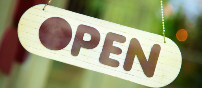 open sign